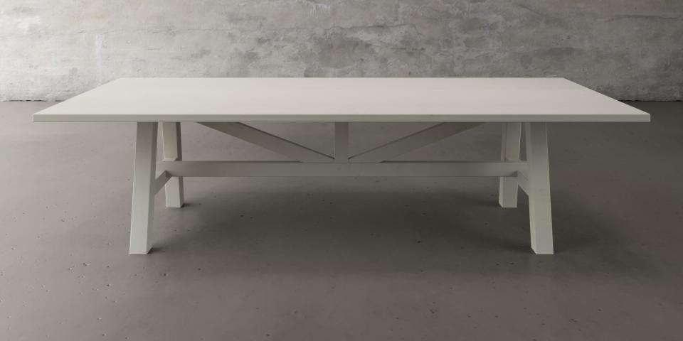 Eiche Weiß Massivholztisch: Design trifft Stabilität E58 