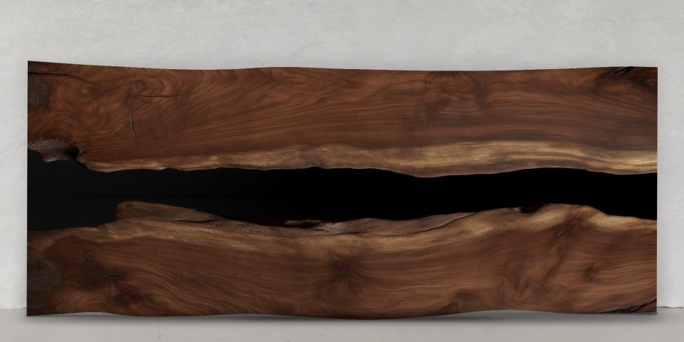 Massiver Esstisch Nussbaum Epoxy Edles Handwerksdesign 