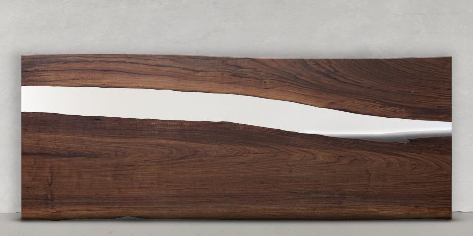 Massiver Esstisch Nussbaum Epoxy Edles Handwerksdesign 