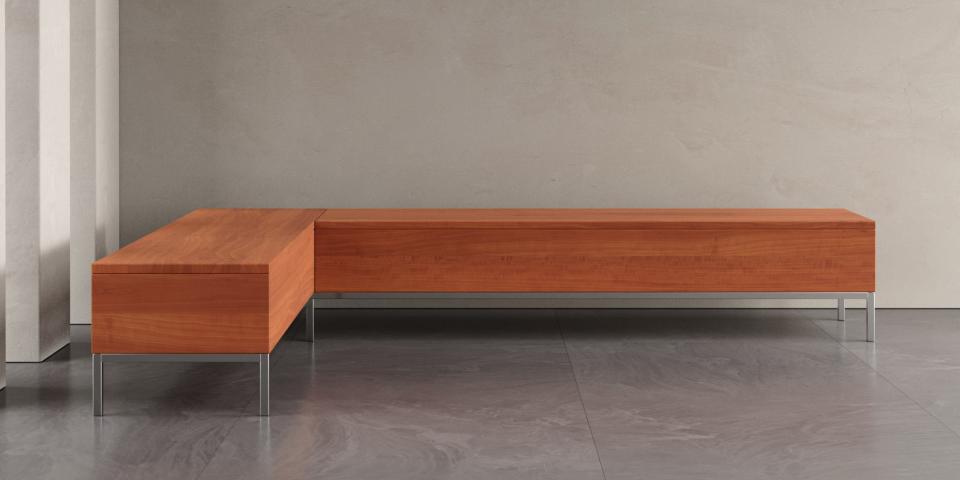 Massivholz Eckbank mit Truhe aus Kirschbaum – Zeitloses Design B62 