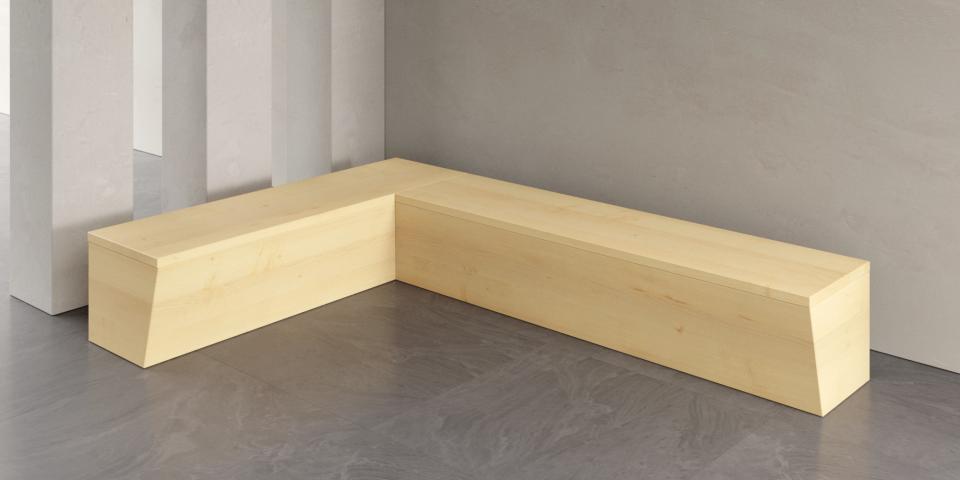 Handgefertigte Sitzbank aus Massivholz Ahorn B32 