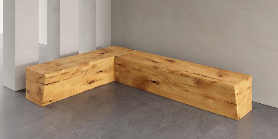 Nachhaltige Holzbank maßgefertigt aus Asteiche B32 
