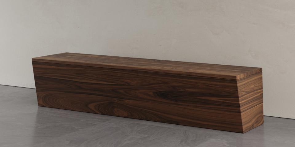 Nussbaum Holzbank - Maßgeschneiderte Eleganz B30 
