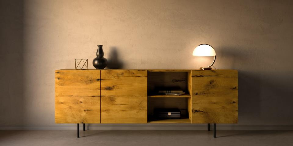 Individuell gestaltetes Luxus-Sideboard in Asteiche S70 