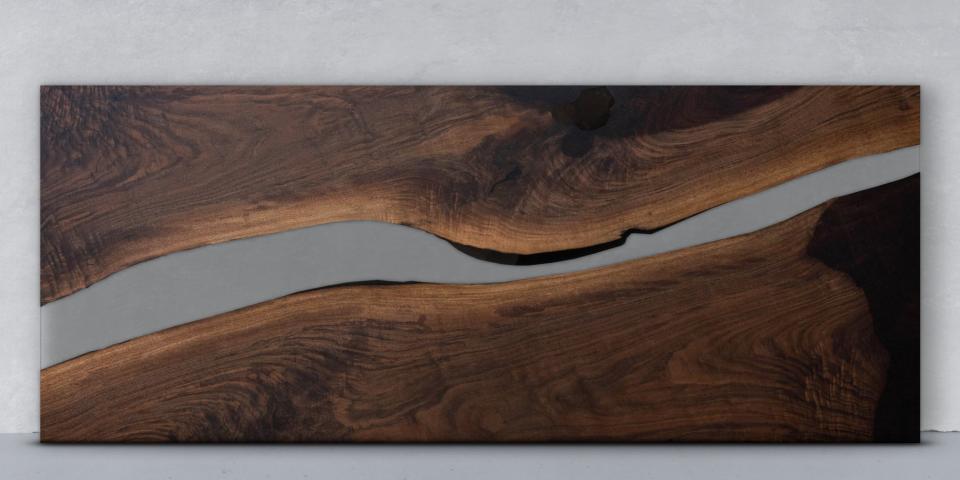 Massiver Esstisch Nussbaum Epoxy Edles Handwerksdesign 
