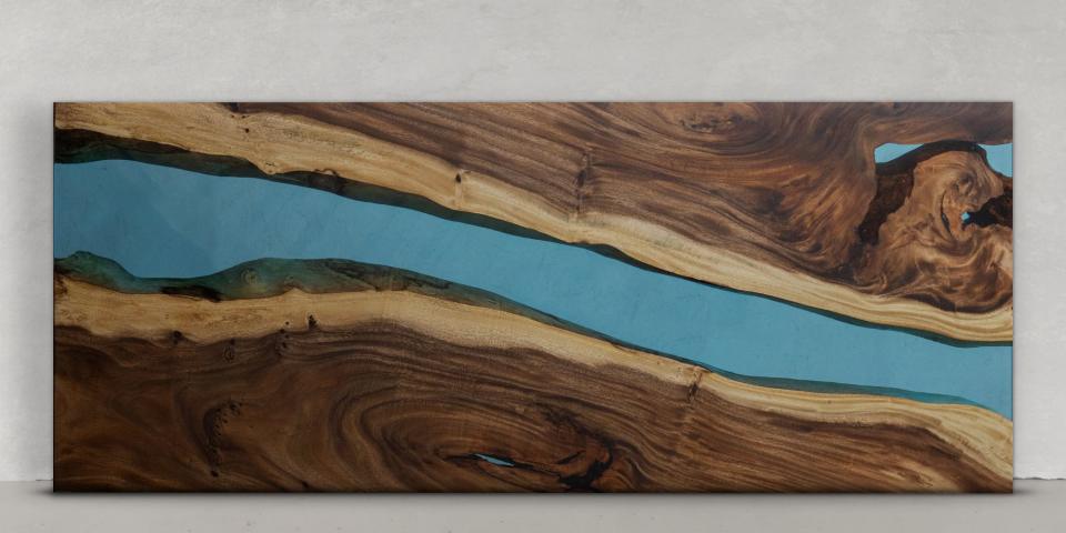 Massiver Esstisch Nussbaum Epoxy Edles Handwerksdesign 