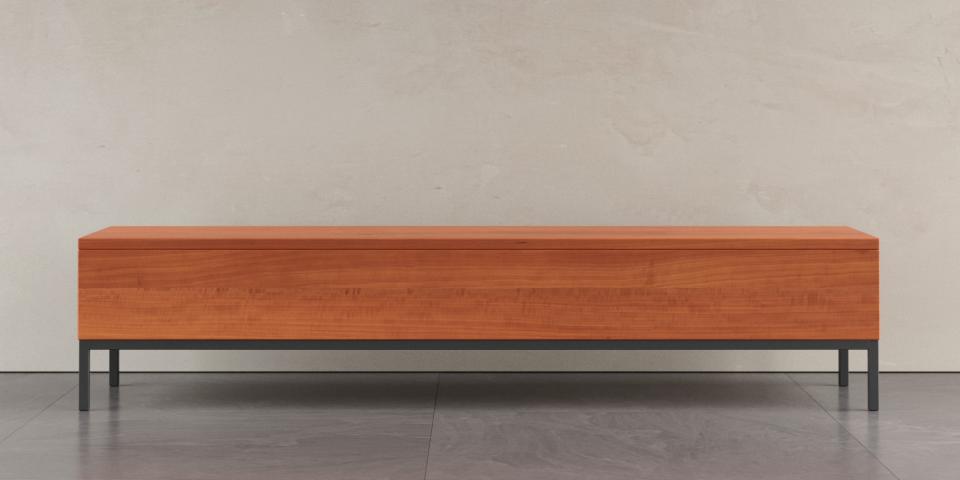 Individuelle Kirschbaum Holzbank Einzelstück B60 
