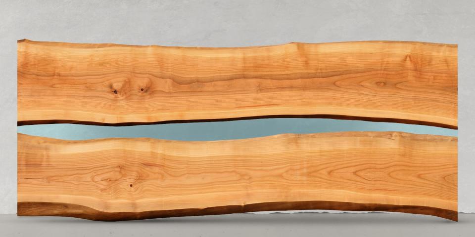 Massiver Esstisch Kirschbaum Epoxy Edles Handwerksdesign 