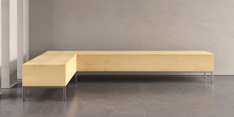 Massivholz Eckbank mit Truhe aus Ahorn – Zeitloses Design B62 