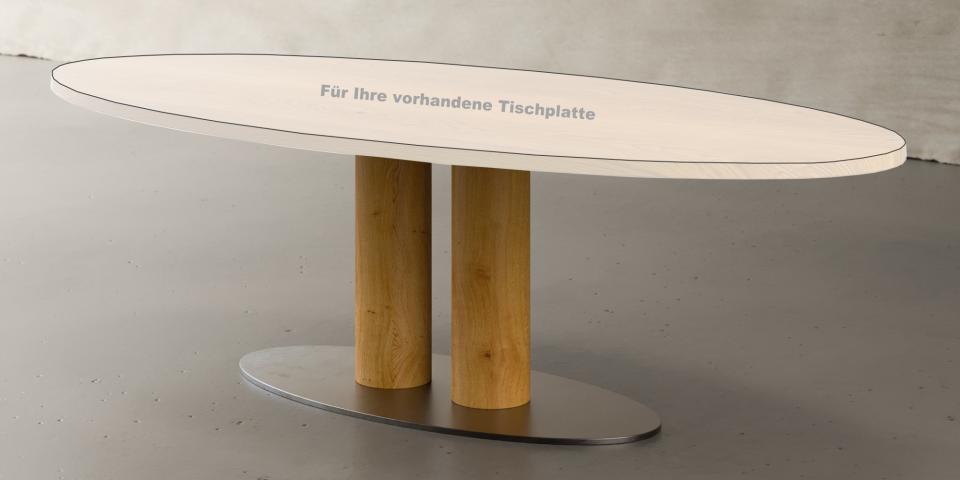 Tischgestell Massiv: das ovale Herzstück für Ihr Esszimmer T56 