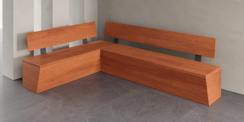 Maßgeschneiderte Kirschbaum Design Holzbank B33 