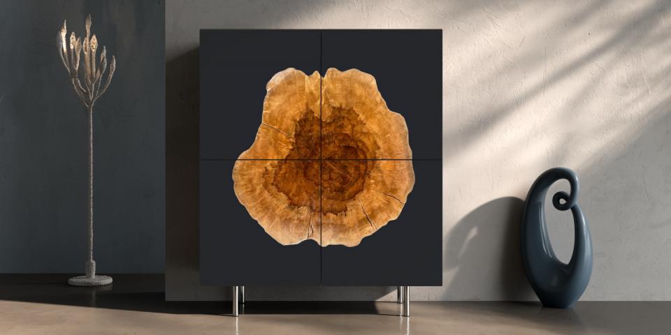 Exklusives Massivholz-Highboard Wildeiche: Luxus nach Maß S80/41 